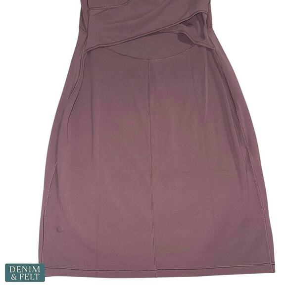 Lululemon All Yours Long Sleeve Bodycon Dress Purple Peekaboo Back Size 4 - Picture 5 of 13